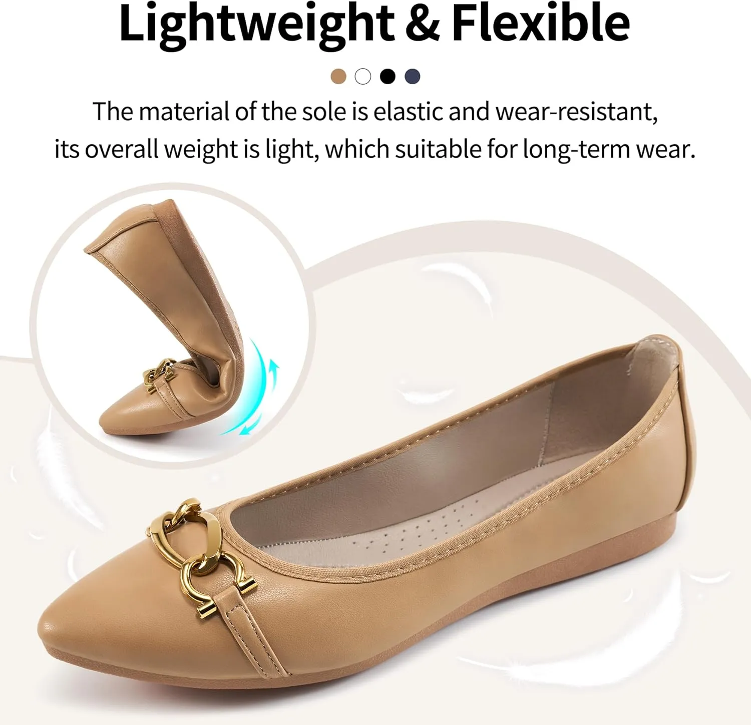 Ballet Flats Shoes for Women: Comfortable Work Dress Flats - Ladies Wedding Shoes for Walking