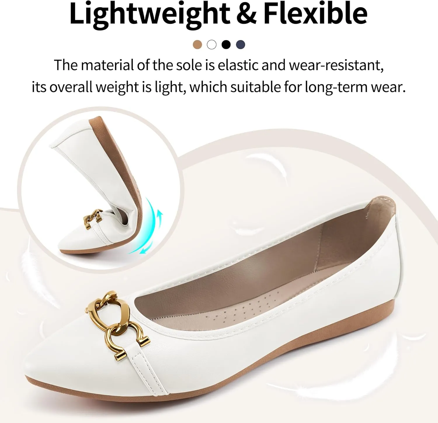 Ballet Flats Shoes for Women: Comfortable Work Dress Flats - Ladies Wedding Shoes for Walking