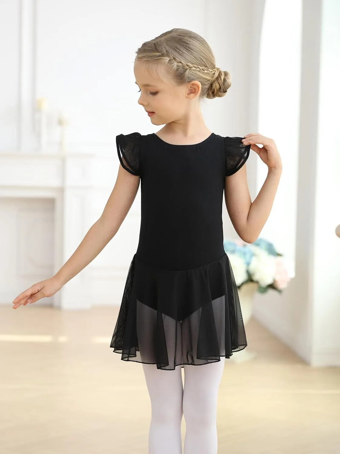 Ballet Leotards for Girls Toddler Dance Leotards Short/Long Sleeve Skirt Ballerina Outfits