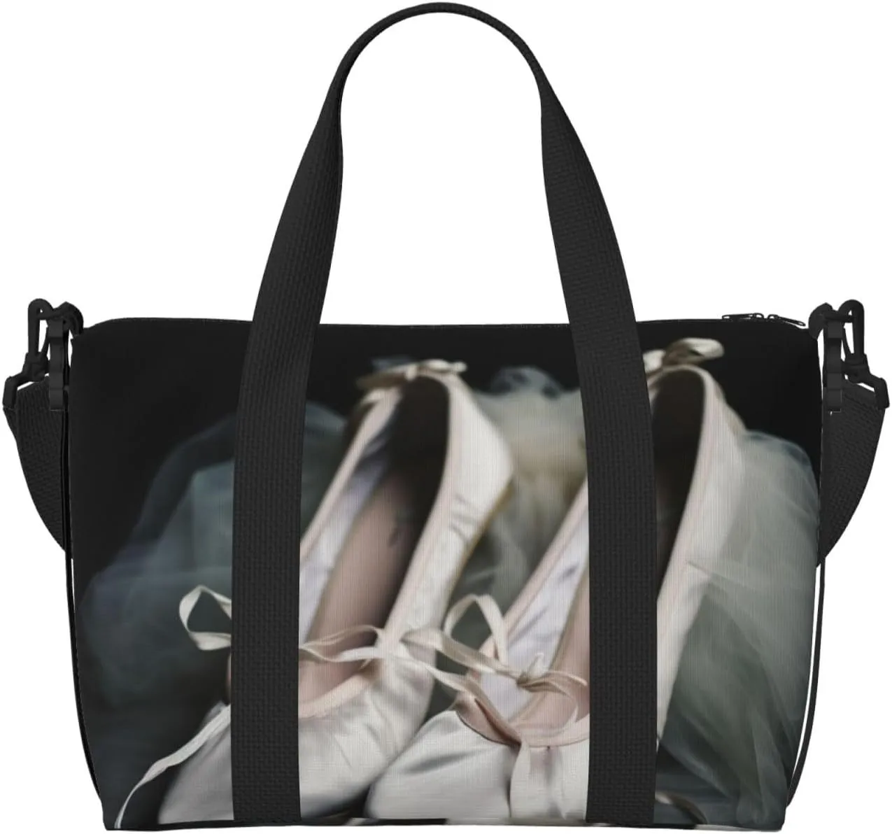 Ballet Shoe printed Tote Crossbody Travel Bag Sports Tote Gym Bag Tote Luggage