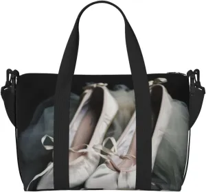Ballet Shoe printed Tote Crossbody Travel Bag Sports Tote Gym Bag Tote Luggage