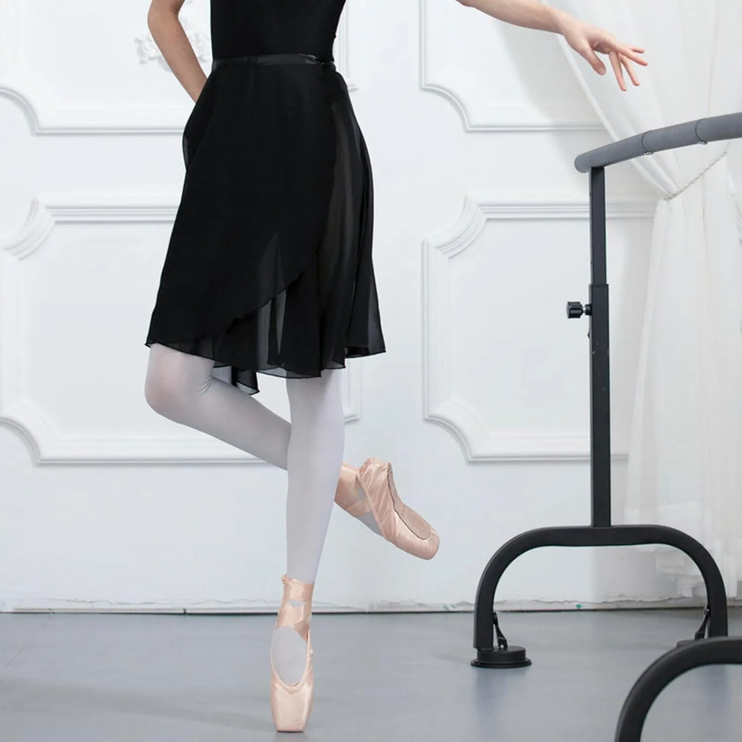 Ballet Skirt for Women Long Wrap Skirt Sheer Dance Costumes with Adjustable Waist tie for Adult Ladies Big Girls