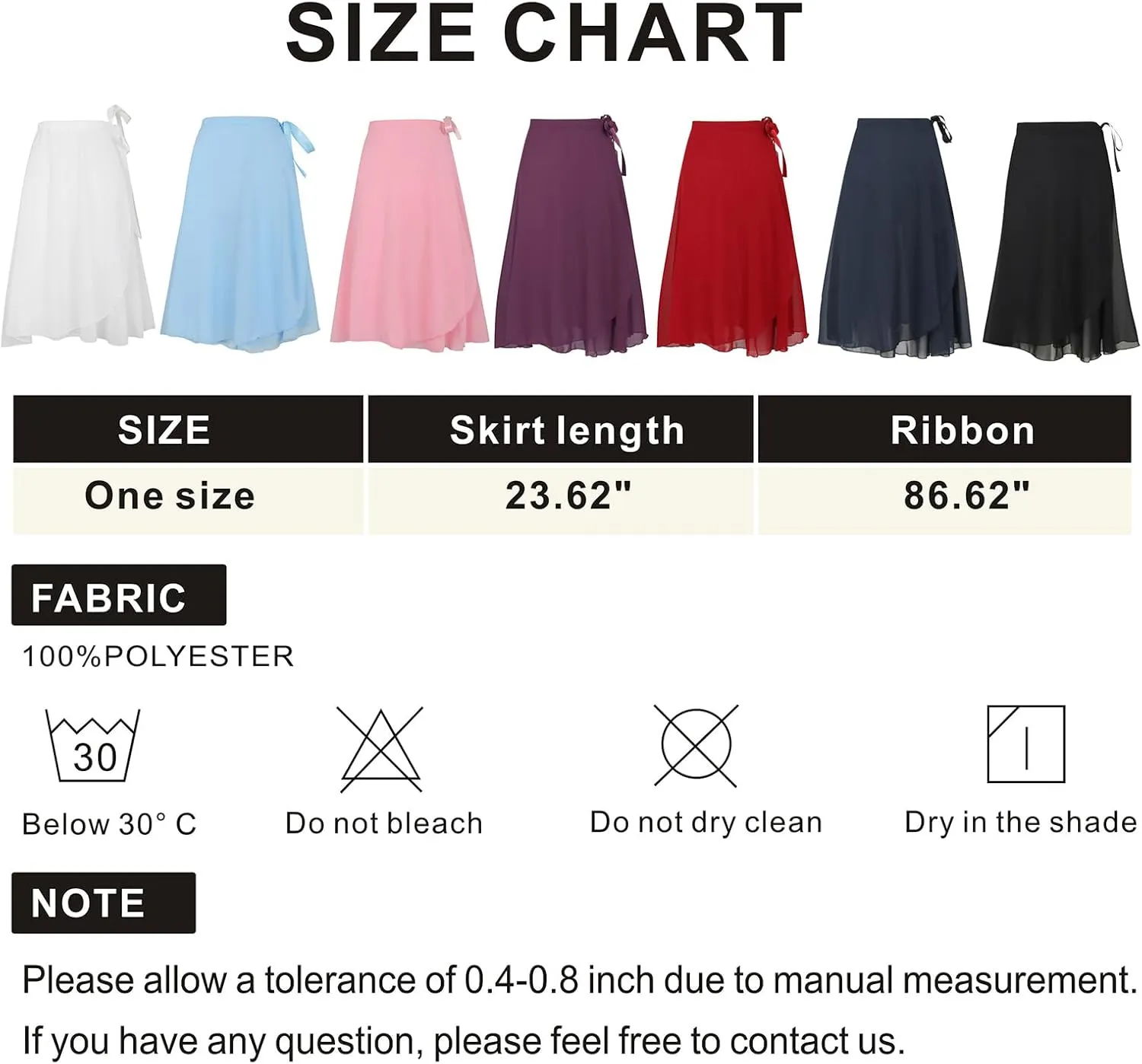 Ballet Skirt for Women Long Wrap Skirt Sheer Dance Costumes with Adjustable Waist tie for Adult Ladies Big Girls