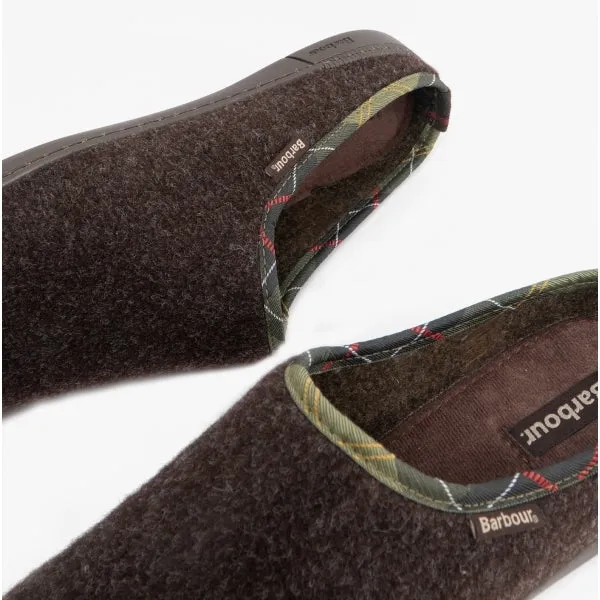 Barbour RICHIE Mens Mule Slippers Brown