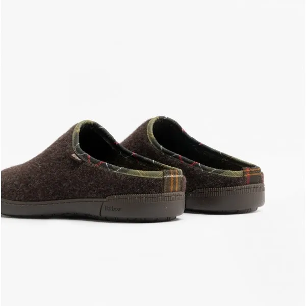 Barbour RICHIE Mens Mule Slippers Brown