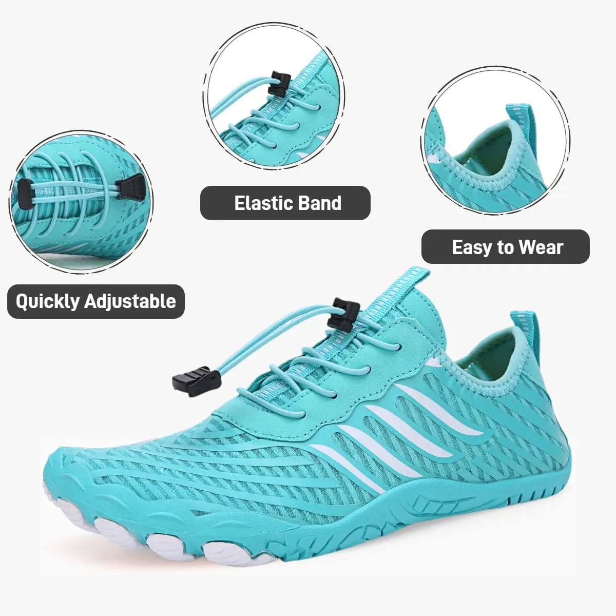 BareStep Active Barefoot Shoes Grounded Footwear Women Men Breathable Comfortable Slip on Hiking Water Shoes