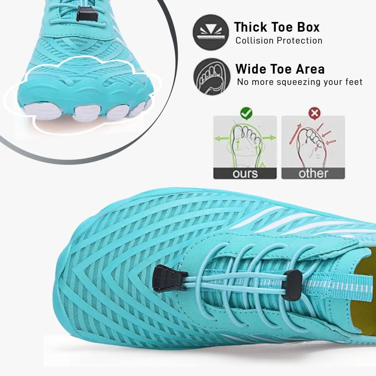 BareStep Active Barefoot Shoes Grounded Footwear Women Men Breathable Comfortable Slip on Hiking Water Shoes