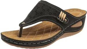 Beach Sandals for Woman Walking Women Summer Comfortable Arch Support Wedge Sandals 2025 Orthopedic Flip Flops Slides