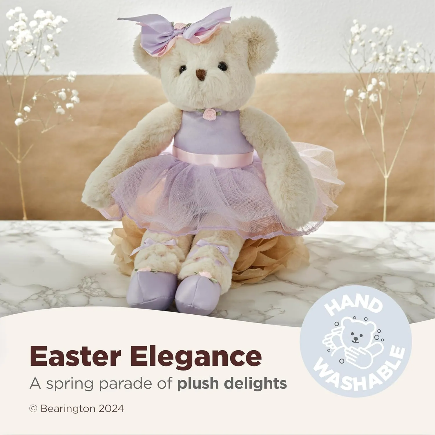 Bearington Tootsie Ballerina 15 Inch Teddy Bears for Girls - Ballerina Stuffed Animals - Dance Recital Gifts for Girls