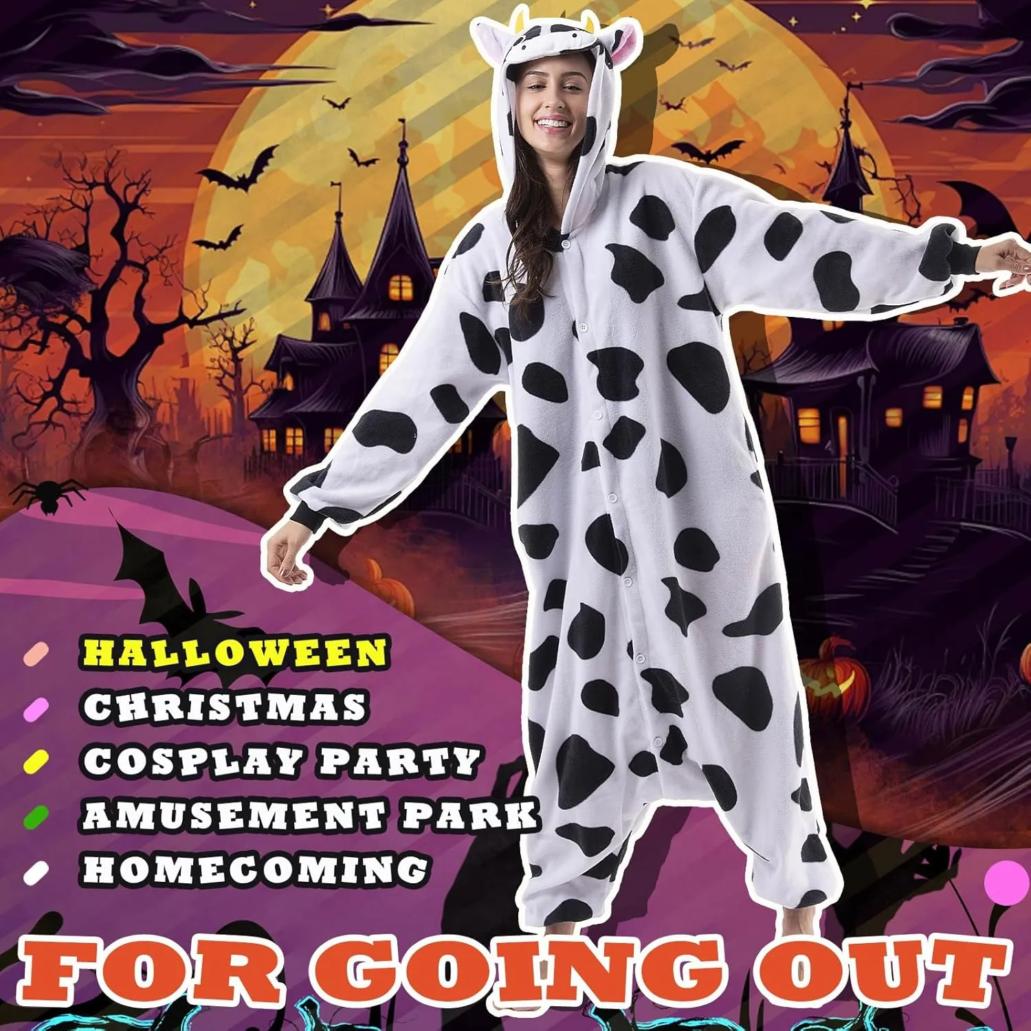 Beauty Shine Unisex Adult Onesie One Piece Pajamas Cosplay Cartoon Costume Halloween Christmas Sleepwear Jumpsuit Homewear
