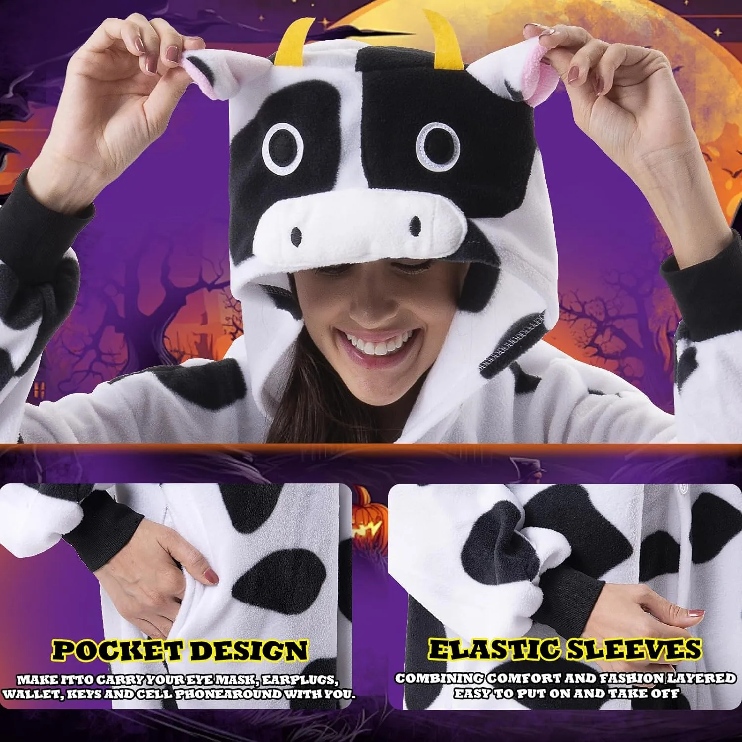 Beauty Shine Unisex Adult Onesie One Piece Pajamas Cosplay Cartoon Costume Halloween Christmas Sleepwear Jumpsuit Homewear