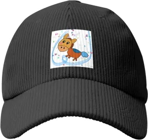 Beige Corduroy Baseball Cap Hat Fashion Men Women Casual Fashion Curved Eaves Listening Mule Picture