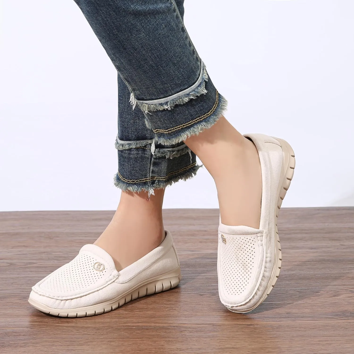 Bernal Loafers for Women Casual Moccasins Women's Comfortable & Lightweight Breathable Slip on Flat Shoes