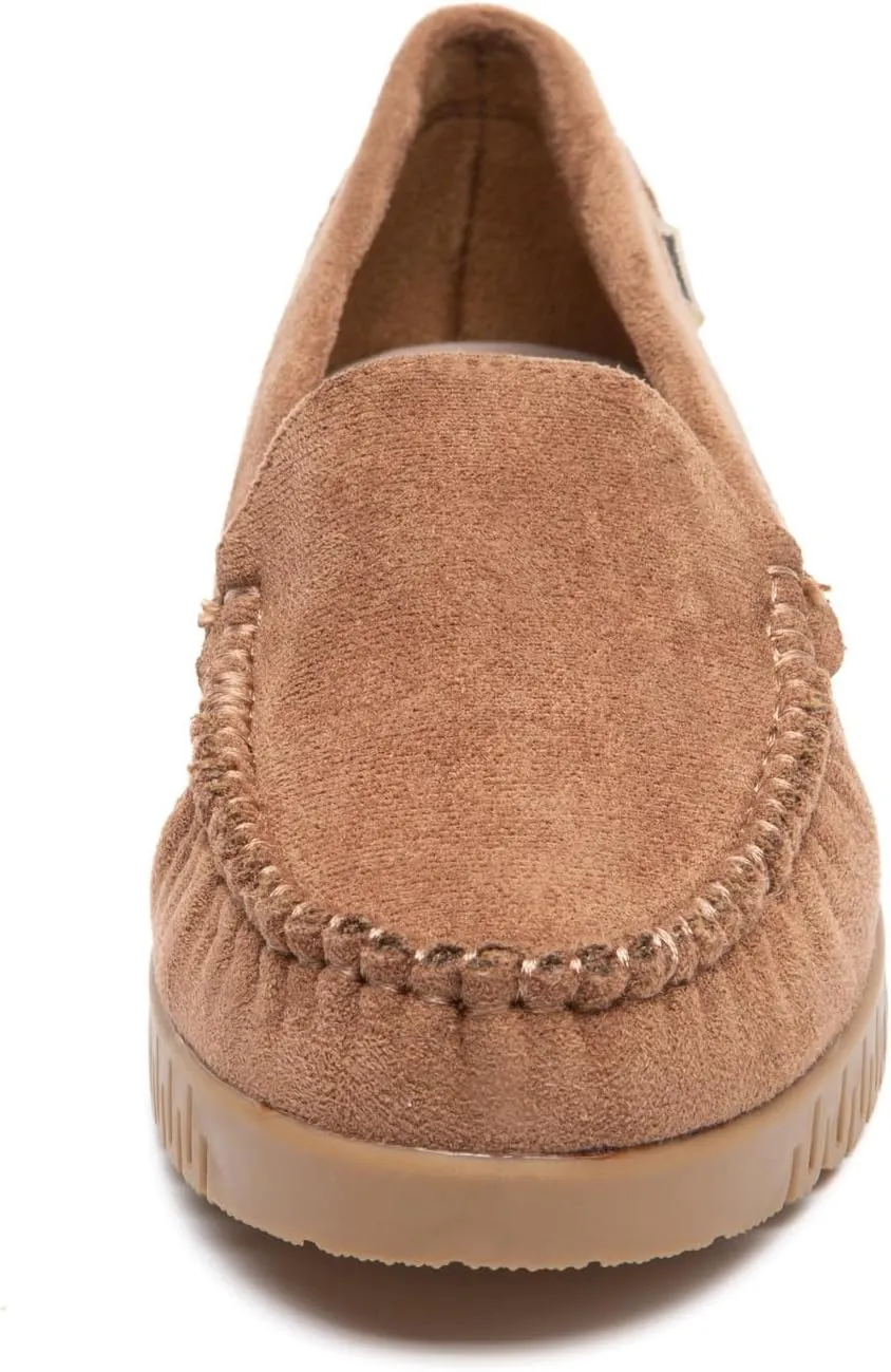 Bernal Loafers for Women Slip On Penny Loafers Hollow Out Breathable Slip On Flat Shoes Work Walking Shoes with Buckle