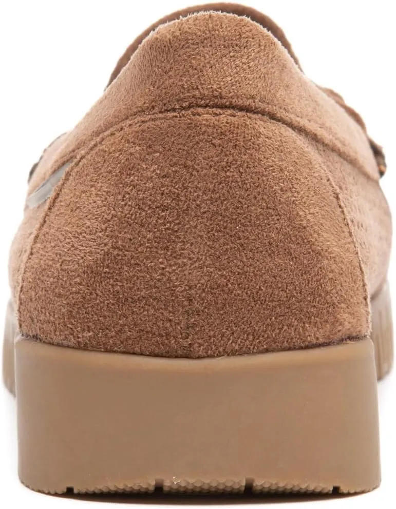 Bernal Loafers for Women Slip On Penny Loafers Hollow Out Breathable Slip On Flat Shoes Work Walking Shoes with Buckle