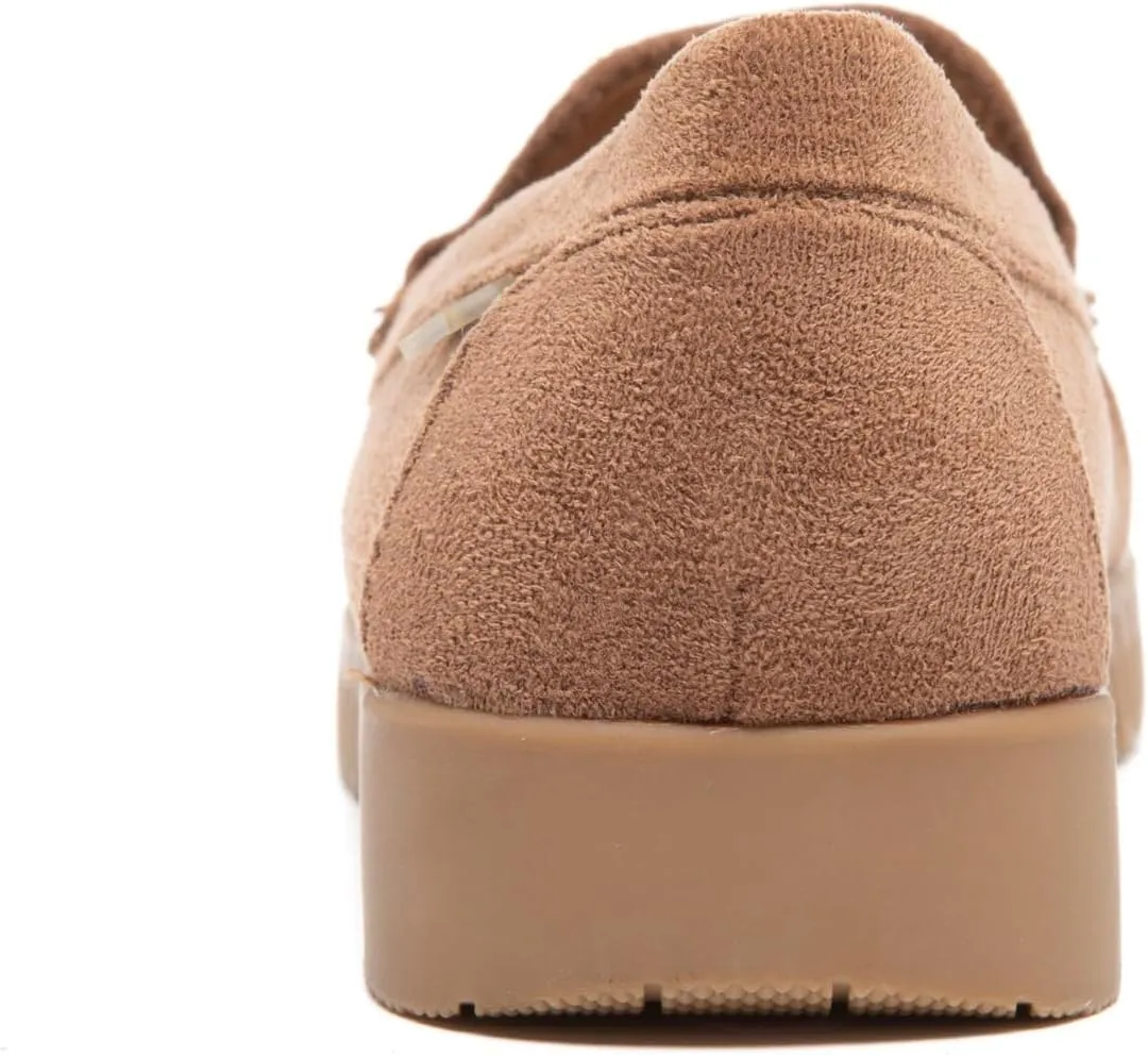 Bernal Loafers for Women Slip On Penny Loafers Hollow Out Breathable Slip On Flat Shoes Work Walking Shoes with Buckle