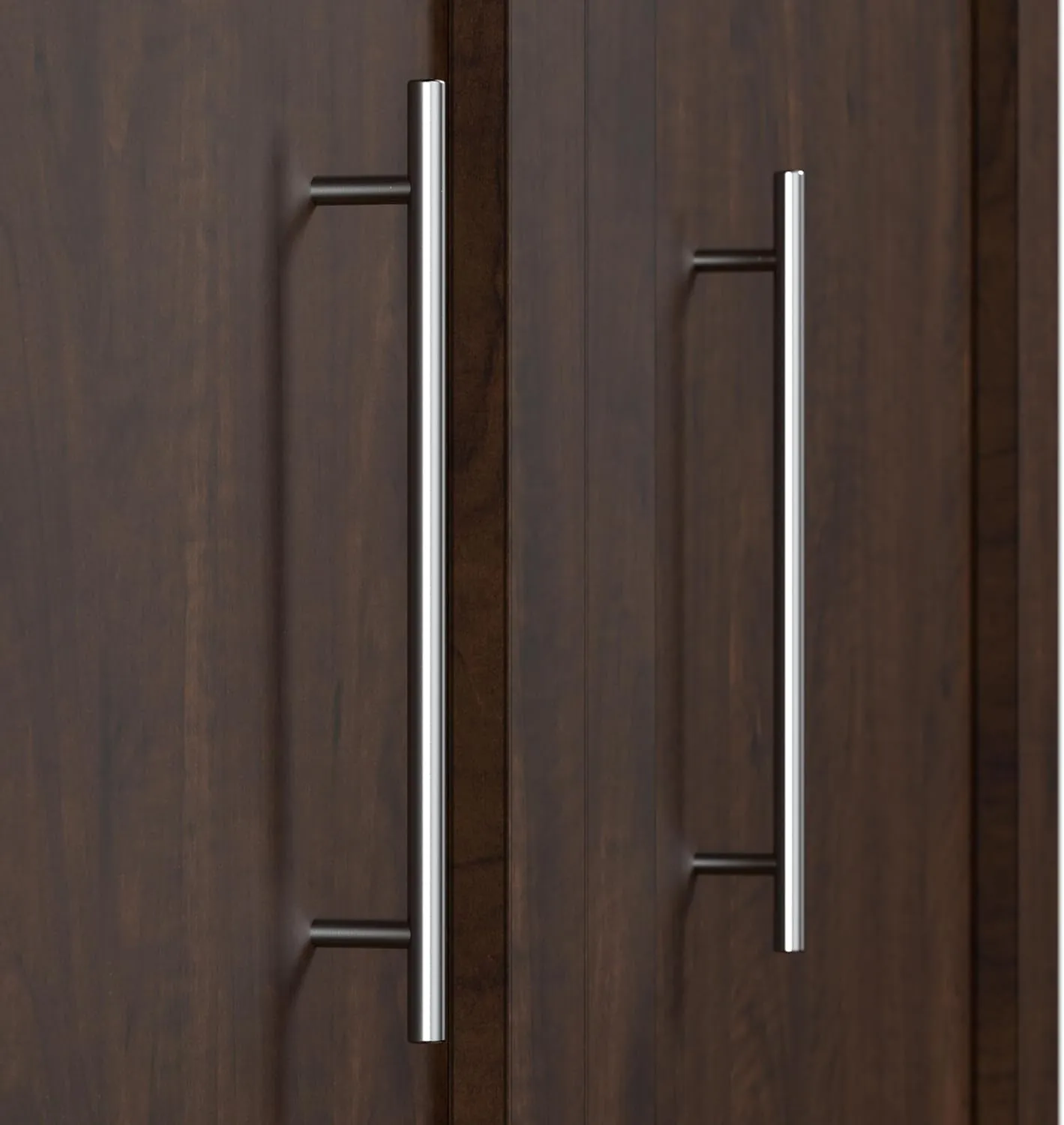 Bestar Pur Queen Size Murphy Bed in Chocolate, 65-inch Space-Saving Sleeping Arrangement for Multipurpose Area, Bedroom, Guest Room, or Living Room