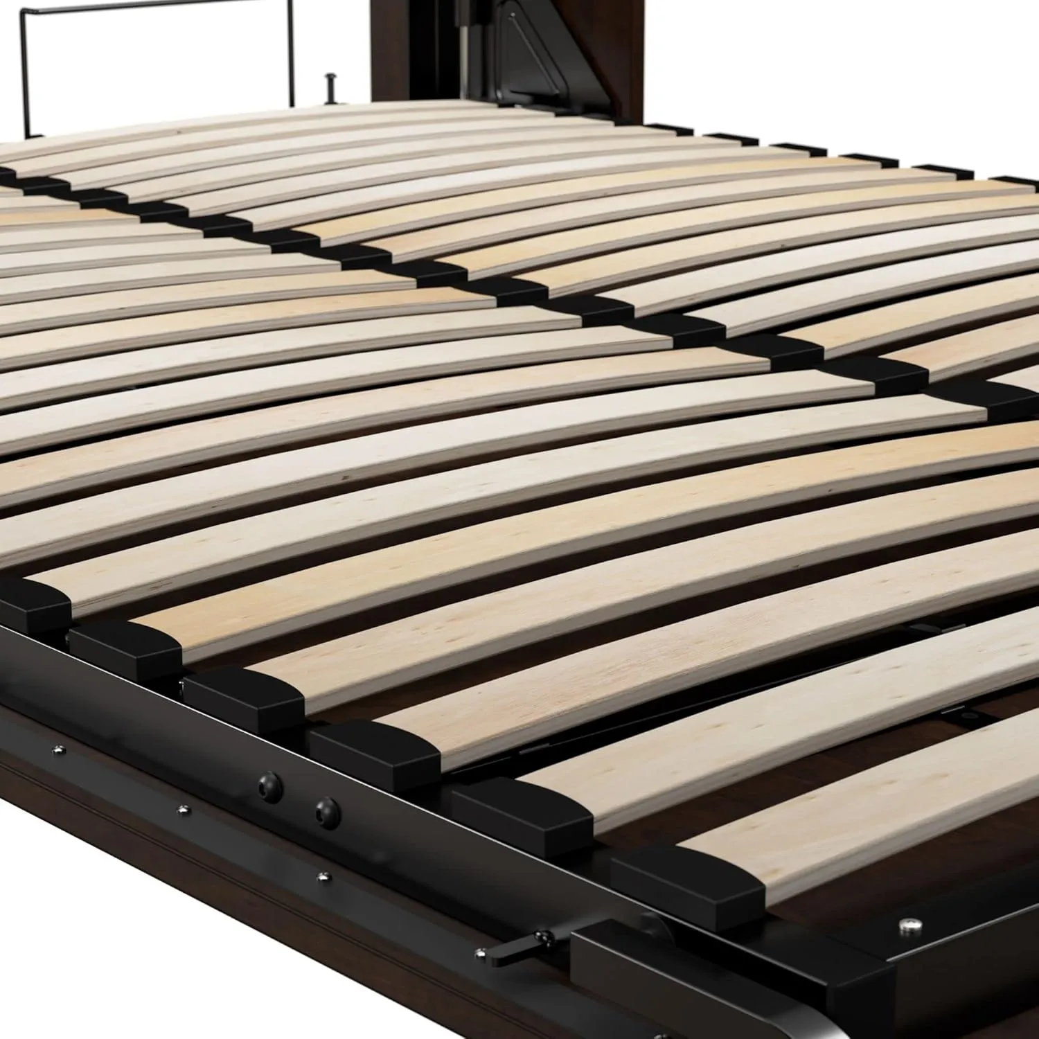 Bestar Pur Queen Size Murphy Bed in Chocolate, 65-inch Space-Saving Sleeping Arrangement for Multipurpose Area, Bedroom, Guest Room, or Living Room