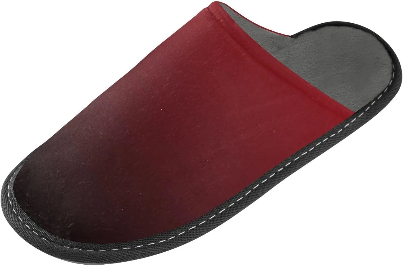Black Red House Slippers for Women Men Non-Slip Slip On Slippers