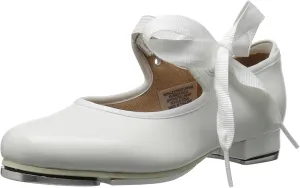 Bloch Girls Annie Tyette Ballet Flat, White, 9.5 Narrow Little Kid
