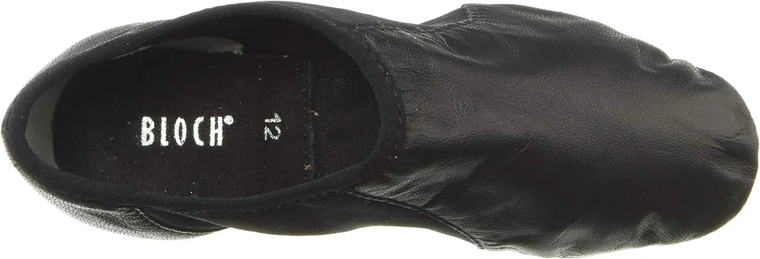 Bloch Girl's Neo-Flex Slip-On Leather Jazz Shoes Dance Shoes, Neoprene Slip-On Split Sole with EVA Forefoot and Heel Pads