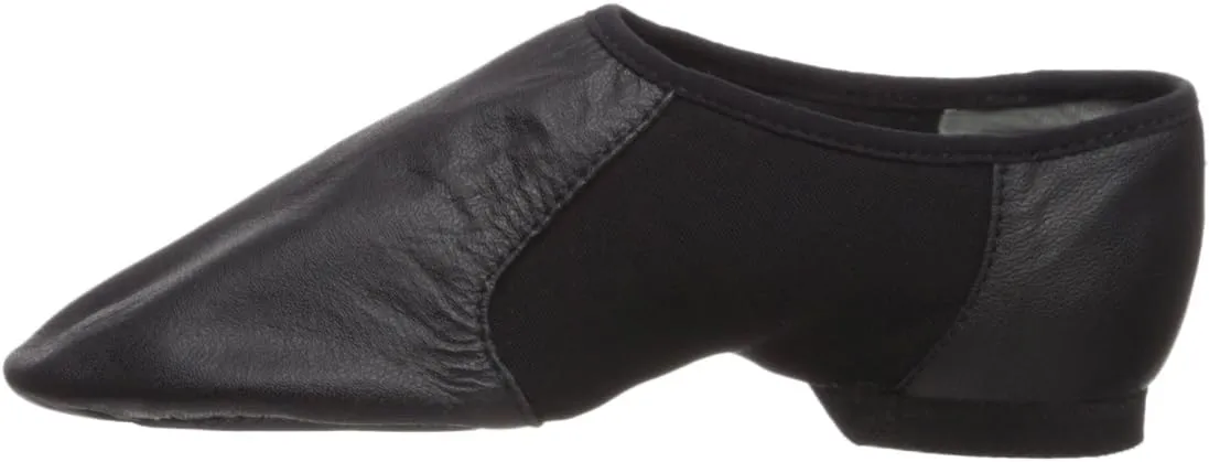 Bloch Girl's Neo-Flex Slip-On Leather Jazz Shoes Dance Shoes, Neoprene Slip-On Split Sole with EVA Forefoot and Heel Pads