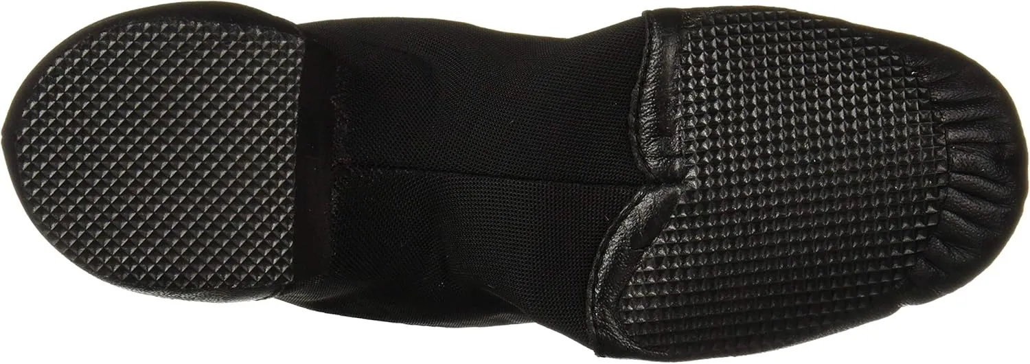 Bloch Girl's Neo-Flex Slip-On Leather Jazz Shoes Dance Shoes, Neoprene Slip-On Split Sole with EVA Forefoot and Heel Pads