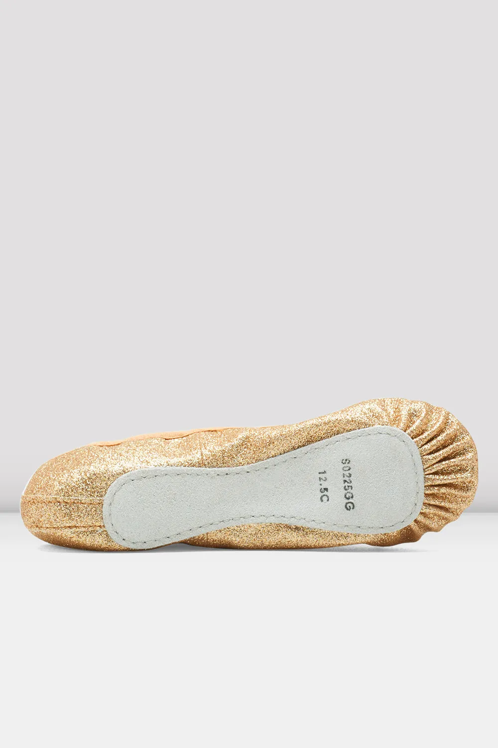 Bloch S0225GG Bunnyhop Full Sole Glitterdust Ballet Shoe - Gold Glitter
