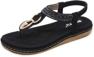 Bohemian Glitter Summer Flat Sandals Prime Thongs Flip Flop Shoes