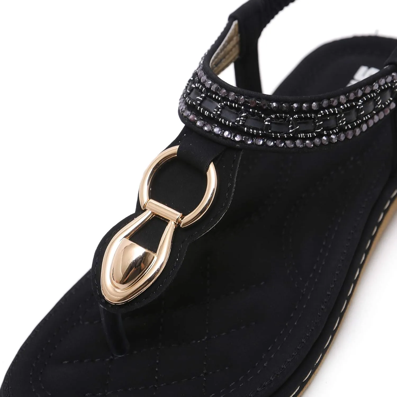Bohemian Glitter Summer Flat Sandals Prime Thongs Flip Flop Shoes