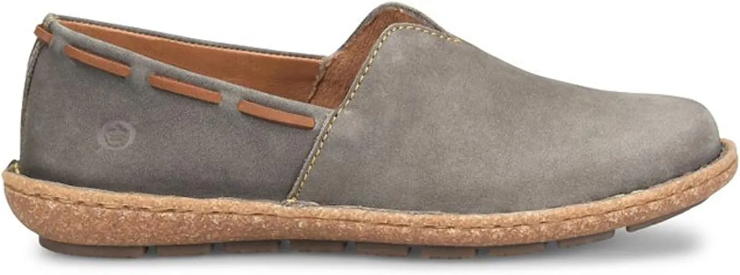 BORN Womens Naya Leather Slip On Boat Shoes