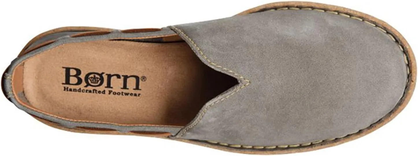 BORN Womens Naya Leather Slip On Boat Shoes