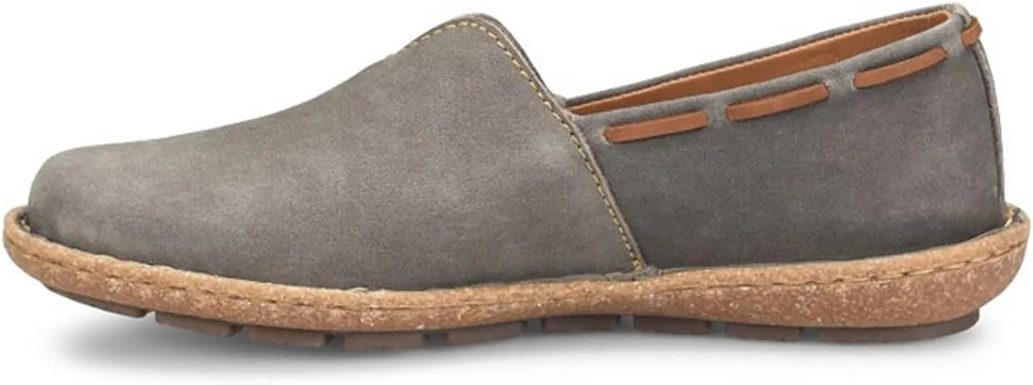 BORN Womens Naya Leather Slip On Boat Shoes