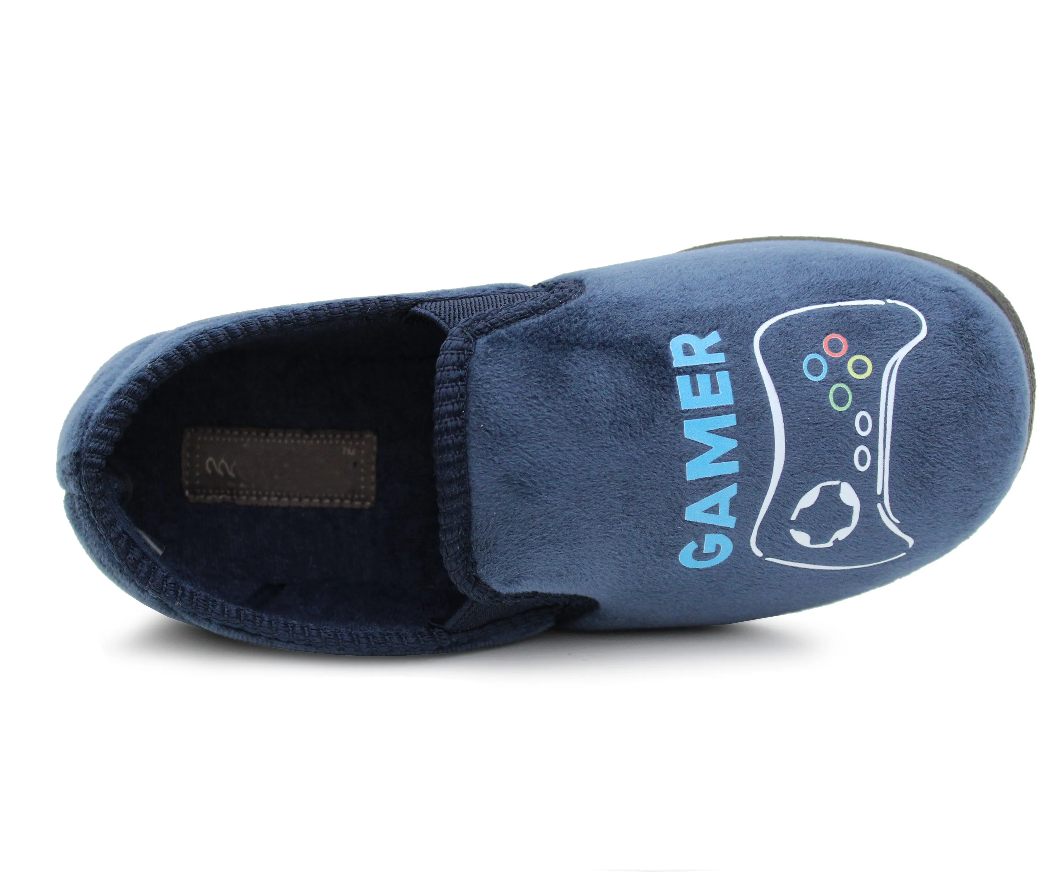 Boys Gaming Slippers Gamer Slip On Novelty Youth Kids Elastic House Shoes