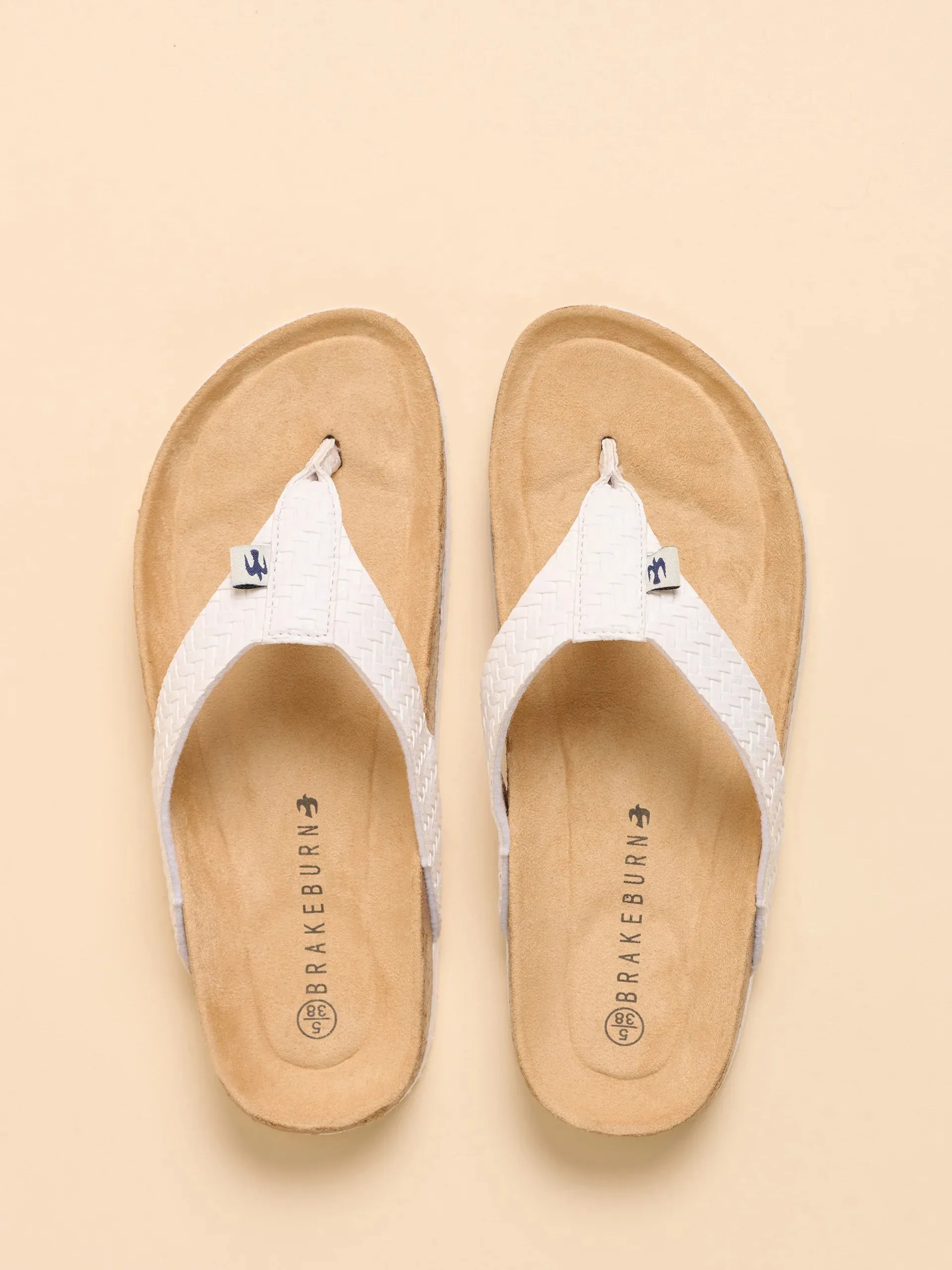 Brakeburn 7 Cream Plaited Flip Flop