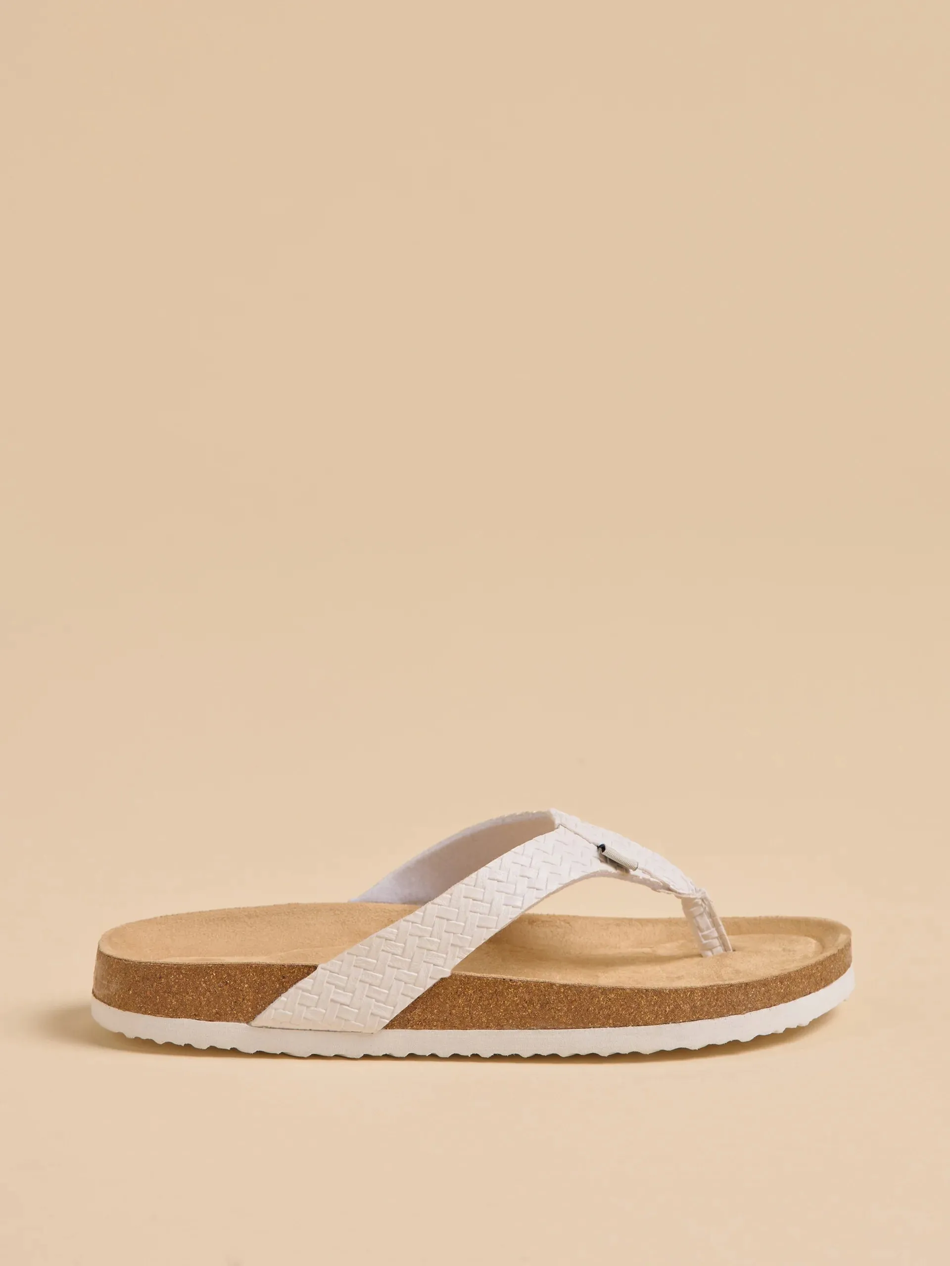 Brakeburn 7 Cream Plaited Flip Flop