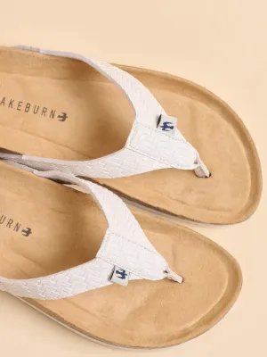 Brakeburn 7 Cream Plaited Flip Flop