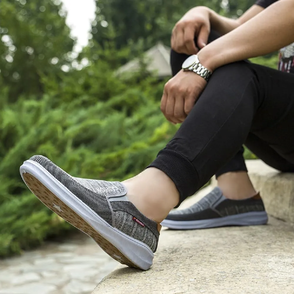 Breathable & Lightweight Men's Loafers: Anti-Skid, Easy Slip-On for Outdoor Comfort & Style