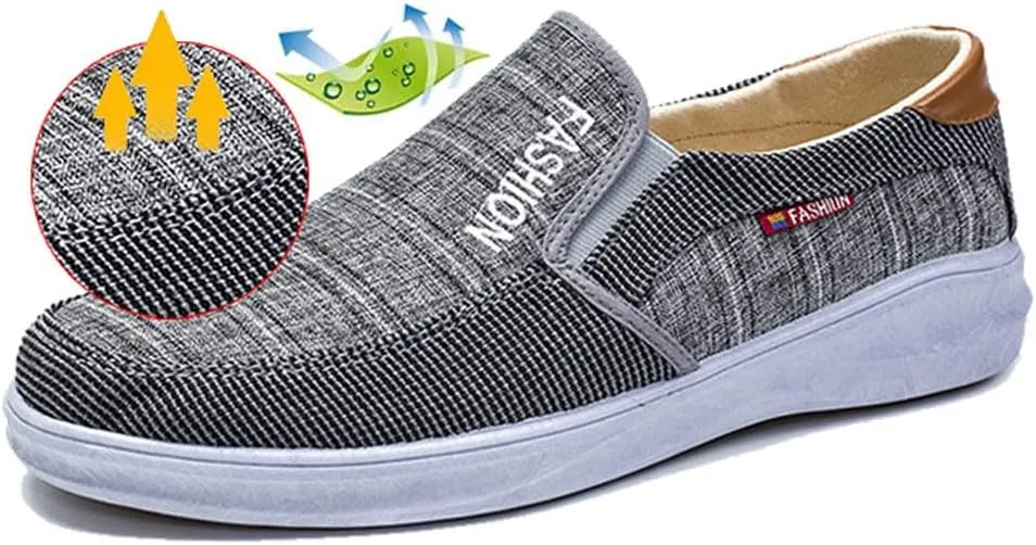 Breathable & Lightweight Men's Loafers: Anti-Skid, Easy Slip-On for Outdoor Comfort & Style