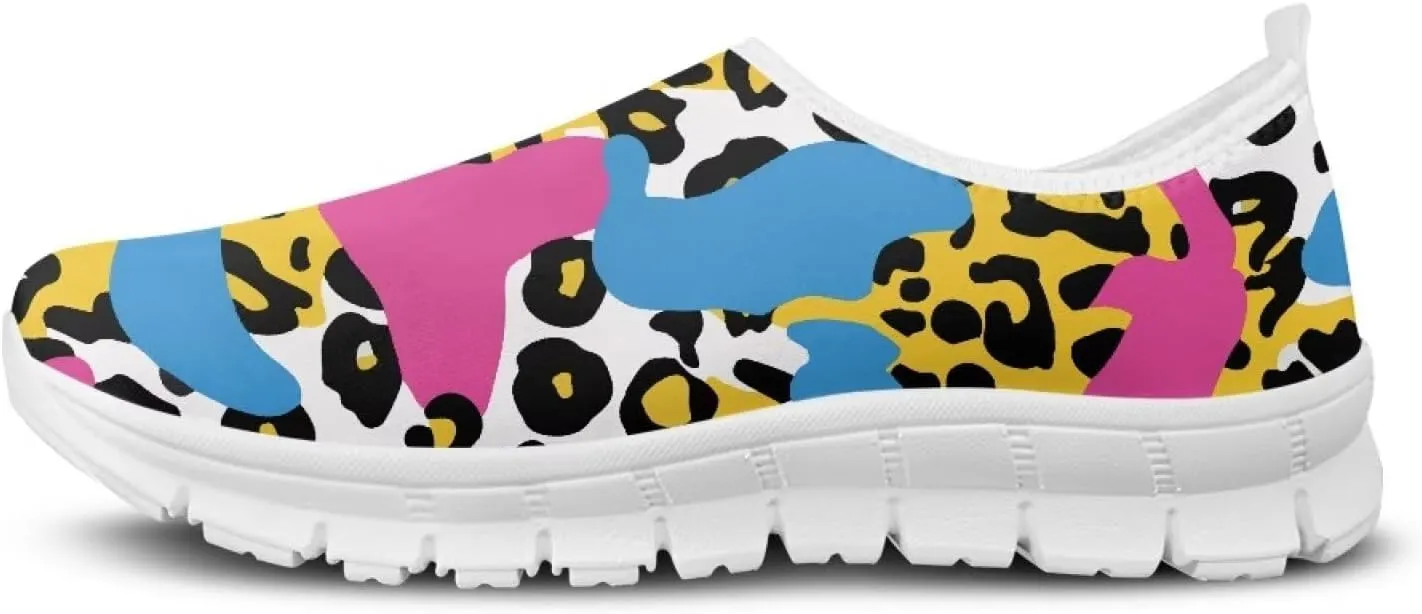 Breathable Casual Shoes for Women Slip On Comfortable Sneakers Soft Lightweight Running Shoes Non Slip Walking Shoes Running Sports Travel Loafers US 5.5-11.5