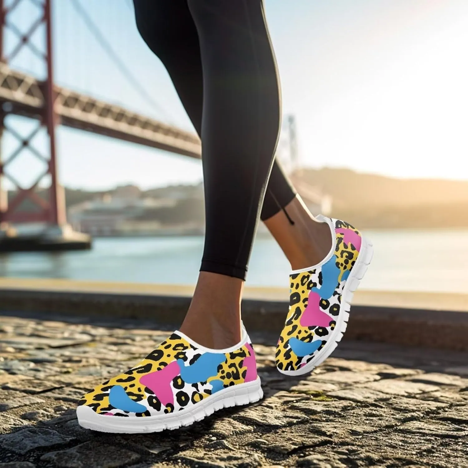 Breathable Casual Shoes for Women Slip On Comfortable Sneakers Soft Lightweight Running Shoes Non Slip Walking Shoes Running Sports Travel Loafers US 5.5-11.5