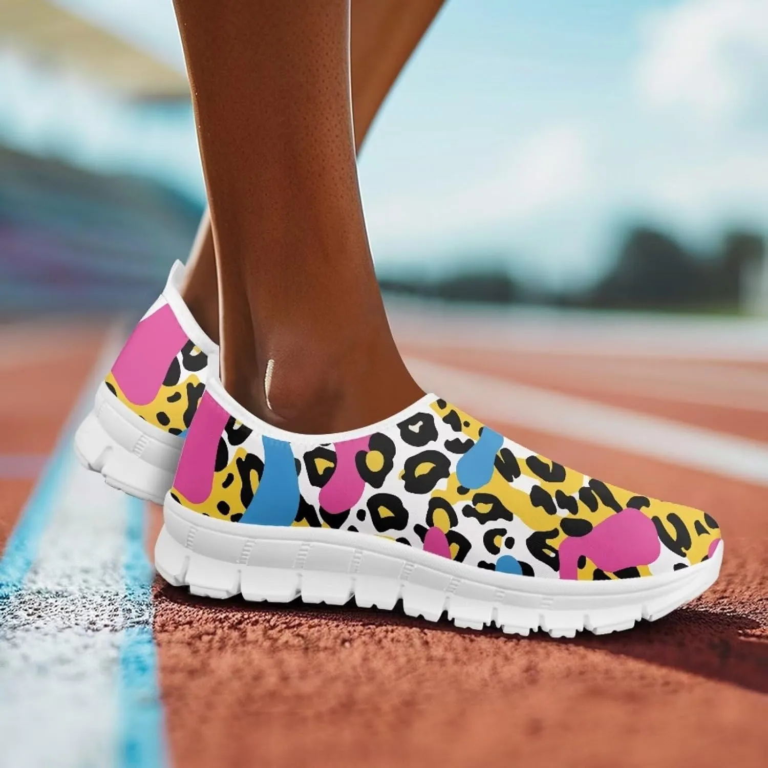 Breathable Casual Shoes for Women Slip On Comfortable Sneakers Soft Lightweight Running Shoes Non Slip Walking Shoes Running Sports Travel Loafers US 5.5-11.5