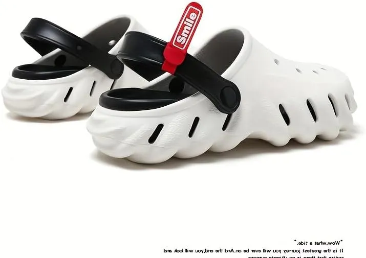 Breathable Hollow Design Men's Garden Clogs - Comfortable Slip-On Couple Beach Shoes