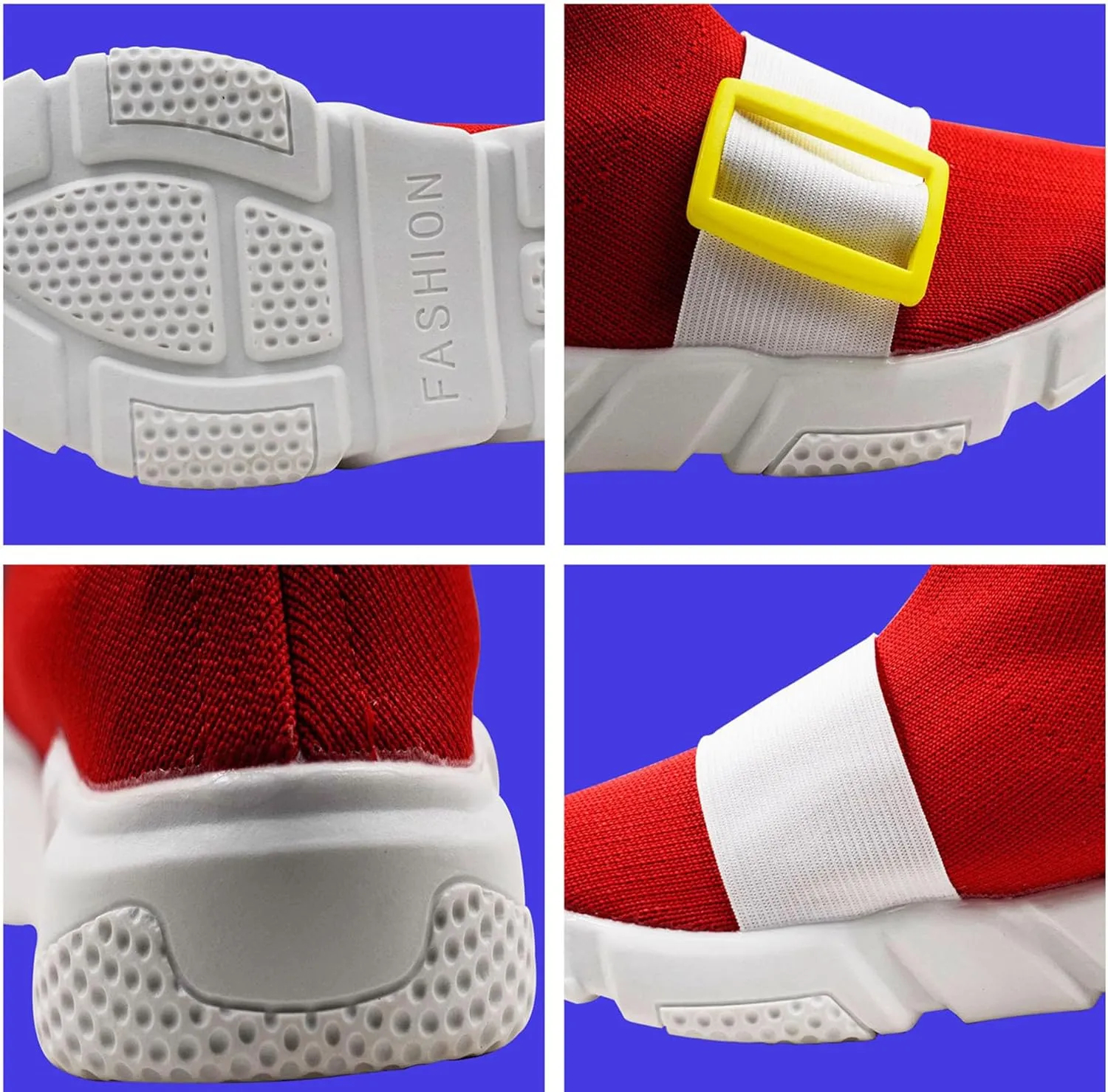Breathable Lightweight High Tops Fashion Casual Sports Walking Shoes Knit Slip On Shoes Running Sneakers