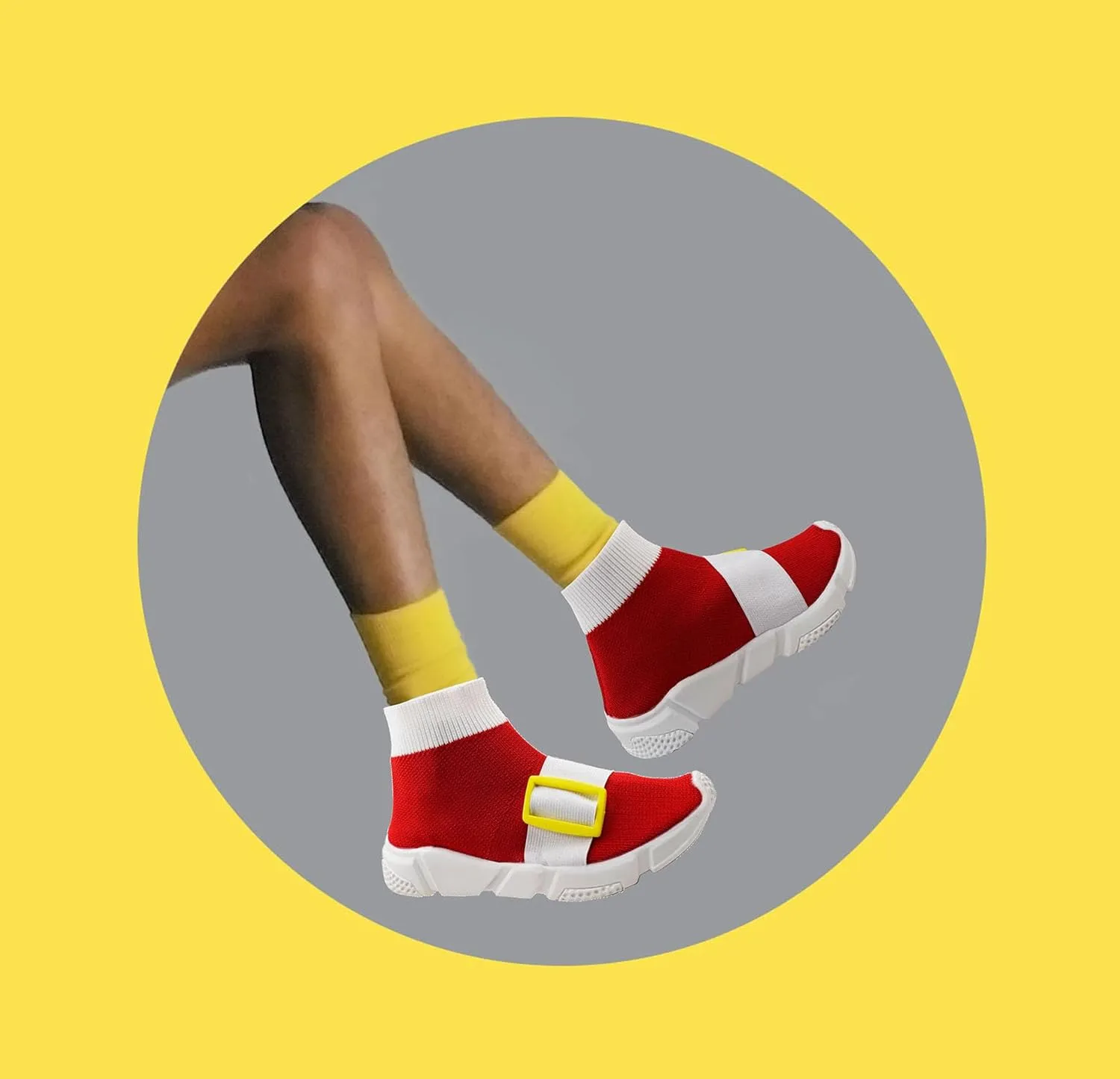 Breathable Lightweight High Tops Fashion Casual Sports Walking Shoes Knit Slip On Shoes Running Sneakers