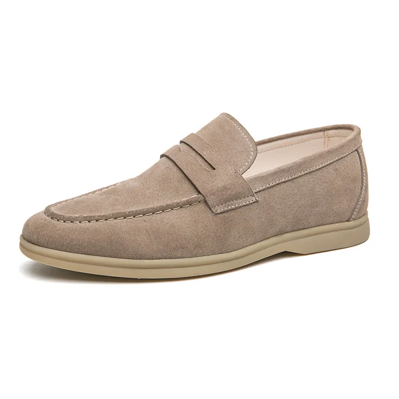 Breathable Suede Loafers Slip-On Driving Shoes