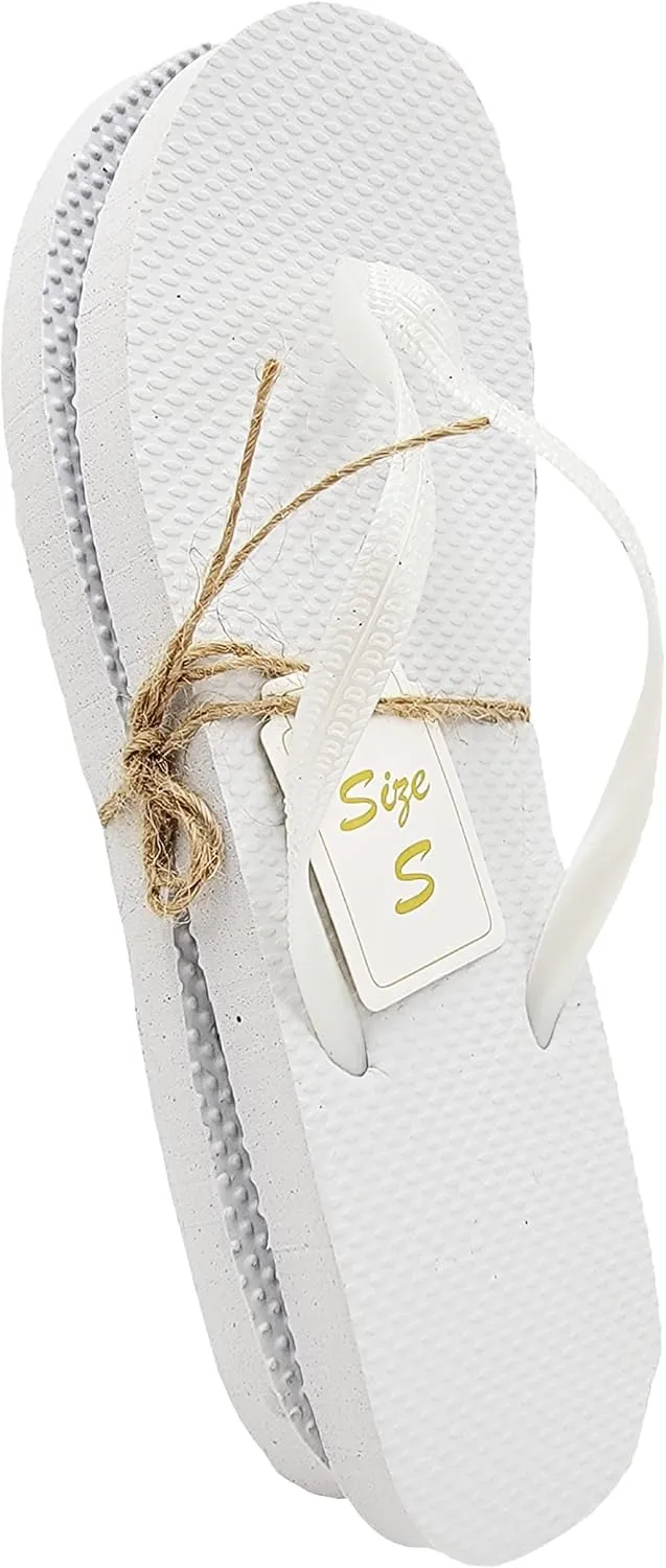 Bulk Flip Flops for Weddings | 48 Pairs | Reception Guest Slippers | Women Men Beach Pool Wholesale Sandals Pack