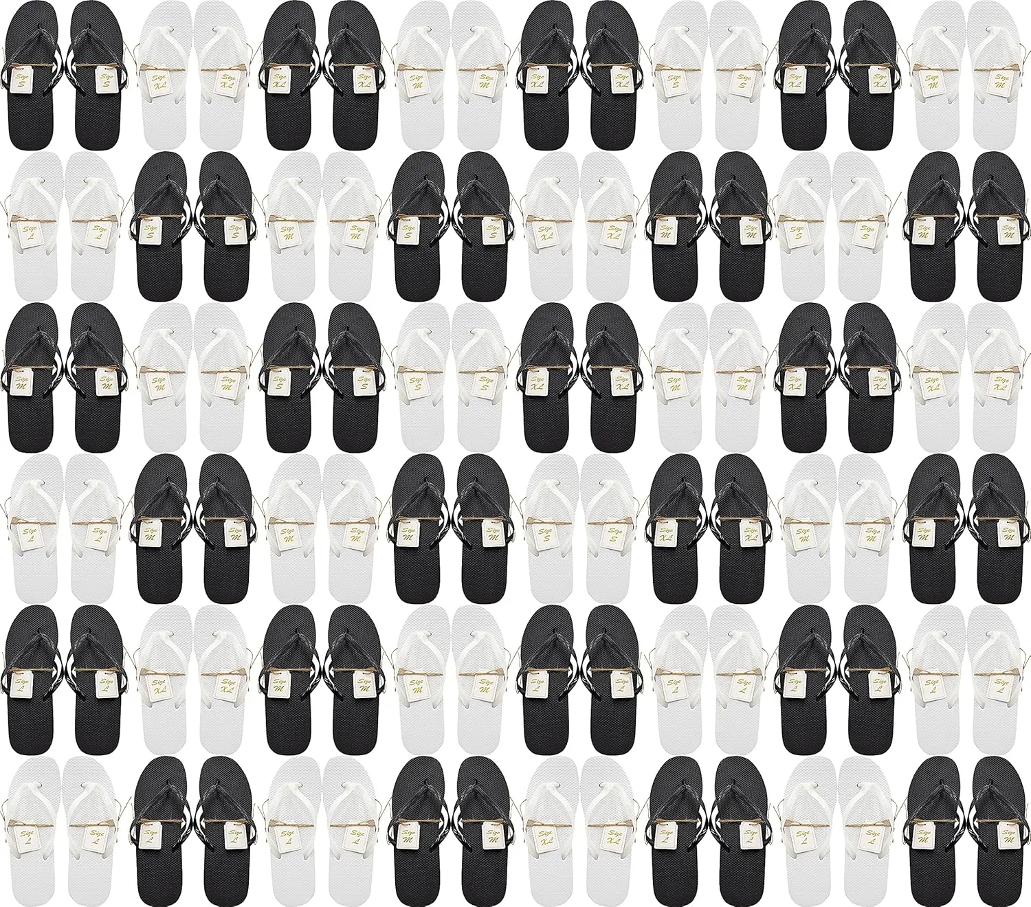 Bulk Flip Flops for Weddings | 48 Pairs | Reception Guest Slippers | Women Men Beach Pool Wholesale Sandals Pack