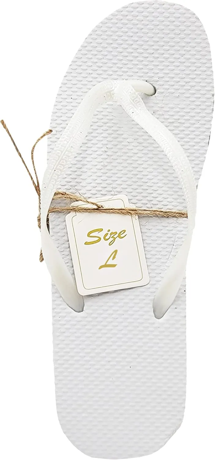 Bulk Flip Flops for Weddings | 48 Pairs | Reception Guest Slippers | Women Men Beach Pool Wholesale Sandals Pack