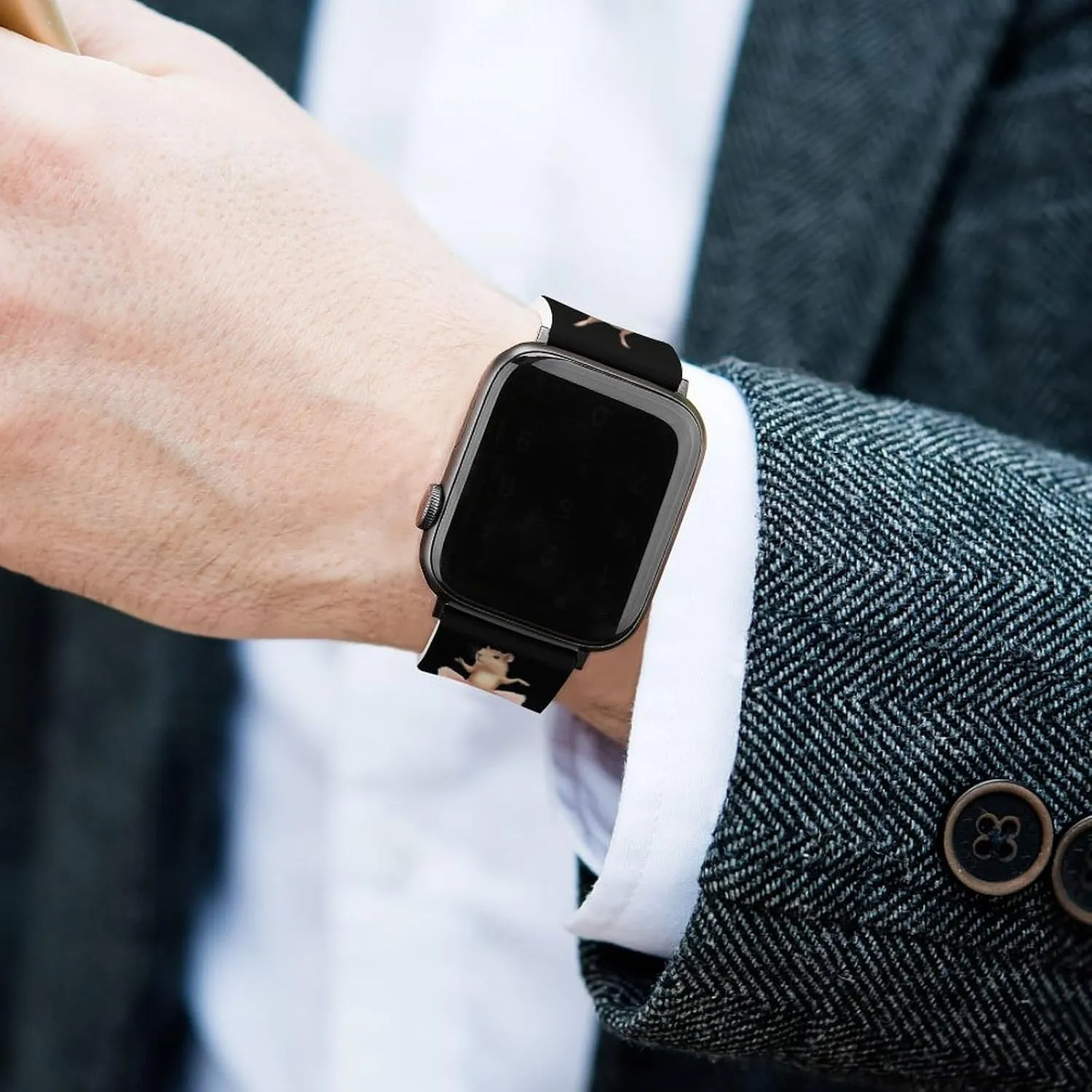 Capybara Ballet Dancer Adjustable Silicone Watchband Compatible with IWatch Classic Soft Sports Watch Strap for Men Women